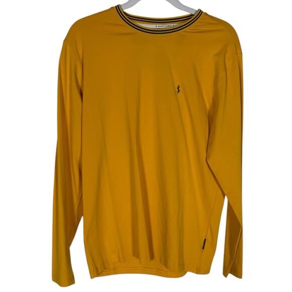 NWT Scott James Shirt Men's Long sleeve Med Mustard Outdoor Athleisure stretch - Picture 1 of 6